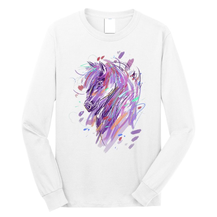 Horse  Horseback Riding Horse Lover Long Sleeve Shirt