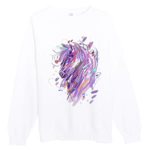 Horse  Horseback Riding Horse Lover Premium Crewneck Sweatshirt