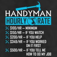 Handyman Hourly Rate Humor Carpenter Funny Handy Man Adult Drive Performance Visor