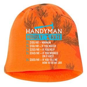 Handyman Hourly Rate Humor Carpenter Funny Handy Man Kati - Camo Knit Beanie