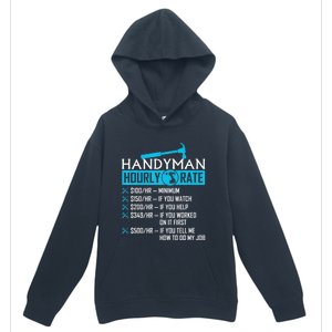 Handyman Hourly Rate Humor Carpenter Funny Handy Man Urban Pullover Hoodie