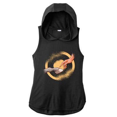 Horse Horseback Riding Gift Ladies PosiCharge Tri-Blend Wicking Draft Hoodie Tank