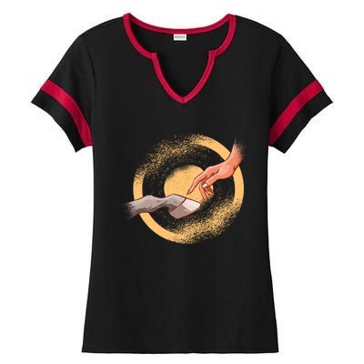 Horse Horseback Riding Gift Ladies Halftime Notch Neck Tee