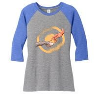 Horse Horseback Riding Gift Women's Tri-Blend 3/4-Sleeve Raglan Shirt