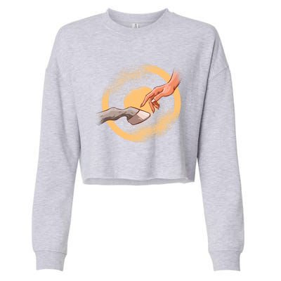 Horse Horseback Riding Gift Cropped Pullover Crew