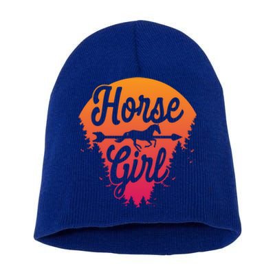 Horse Horseback Riding Gift Short Acrylic Beanie