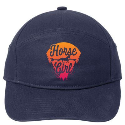 Horse Horseback Riding Gift 7-Panel Snapback Hat