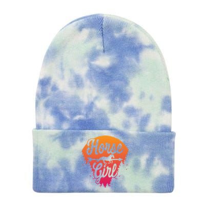 Horse Horseback Riding Gift Tie Dye 12in Knit Beanie