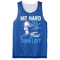 Hit Hard Run Fast Turn Left Funny Cute Baseball Player Fan Gift Mesh Reversible Basketball Jersey Tank