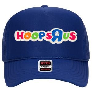 Hooper Hoops R Us Funny Basketball High Crown Mesh Back Trucker Hat