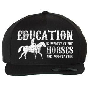 Horse Horseback Riding Cute Gift Wool Snapback Cap