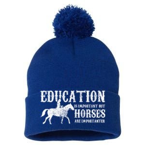 Horse Horseback Riding Cute Gift Pom Pom 12in Knit Beanie