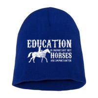 Horse Horseback Riding Cute Gift Short Acrylic Beanie