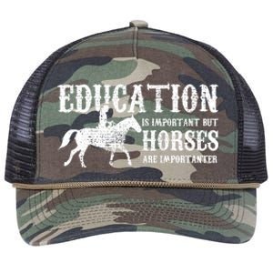 Horse Horseback Riding Cute Gift Retro Rope Trucker Hat Cap