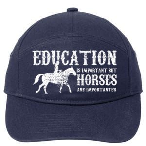 Horse Horseback Riding Cute Gift 7-Panel Snapback Hat