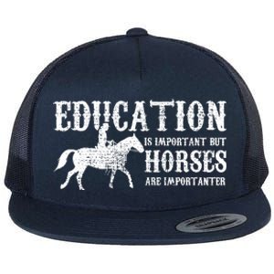 Horse Horseback Riding Cute Gift Flat Bill Trucker Hat