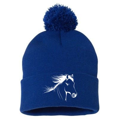 Horse Horseback Riding Cute Gift Pom Pom 12in Knit Beanie