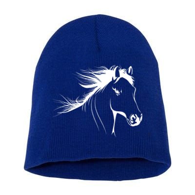 Horse Horseback Riding Cute Gift Short Acrylic Beanie