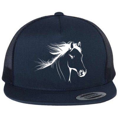 Horse Horseback Riding Cute Gift Flat Bill Trucker Hat