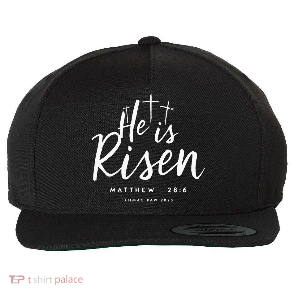He Has Risen Fhmac Paw 2025 Wool Snapback Cap