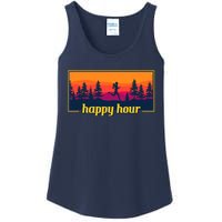 Happy Hour Running Woman Running Runner Ladies Essential Tank