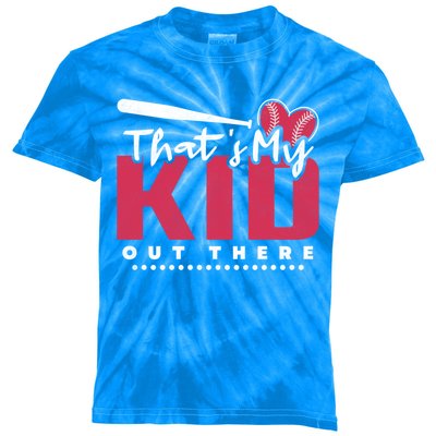 Hit Hard Run Fast Turn Left Baseball Gift Kids Tie-Dye T-Shirt