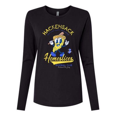 Hackensack Homeslices Retro Minor League Baseball Team Womens Cotton Relaxed Long Sleeve T-Shirt