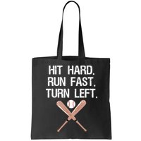 Hit Hard Run Fast Turn Left Baseball Softball Fan Bag