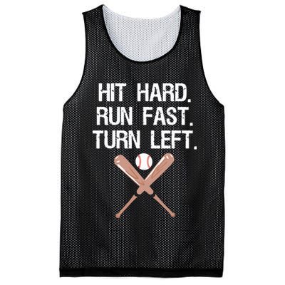 Hit Hard Run Fast Turn Left Baseball Softball Fan Mesh Reversible Basketball Jersey Tank