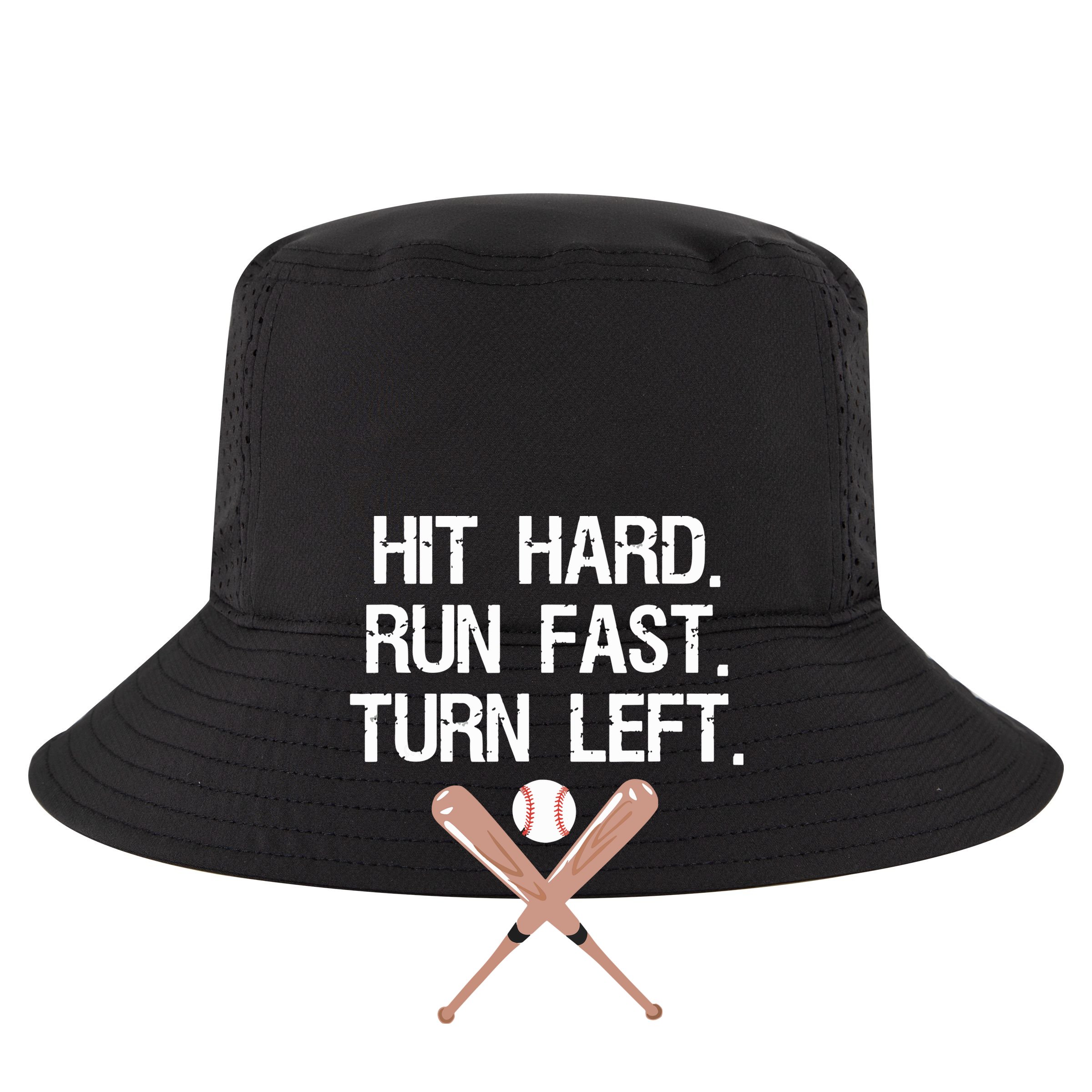 Hit Hard Run Fast Turn Left Baseball Softball Fan Zip Tote Bag