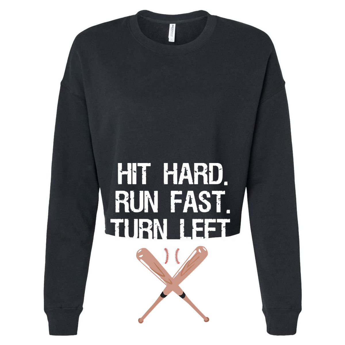 Hit Hard Run Fast Turn Left Baseball Softball Fan Zip Tote Bag