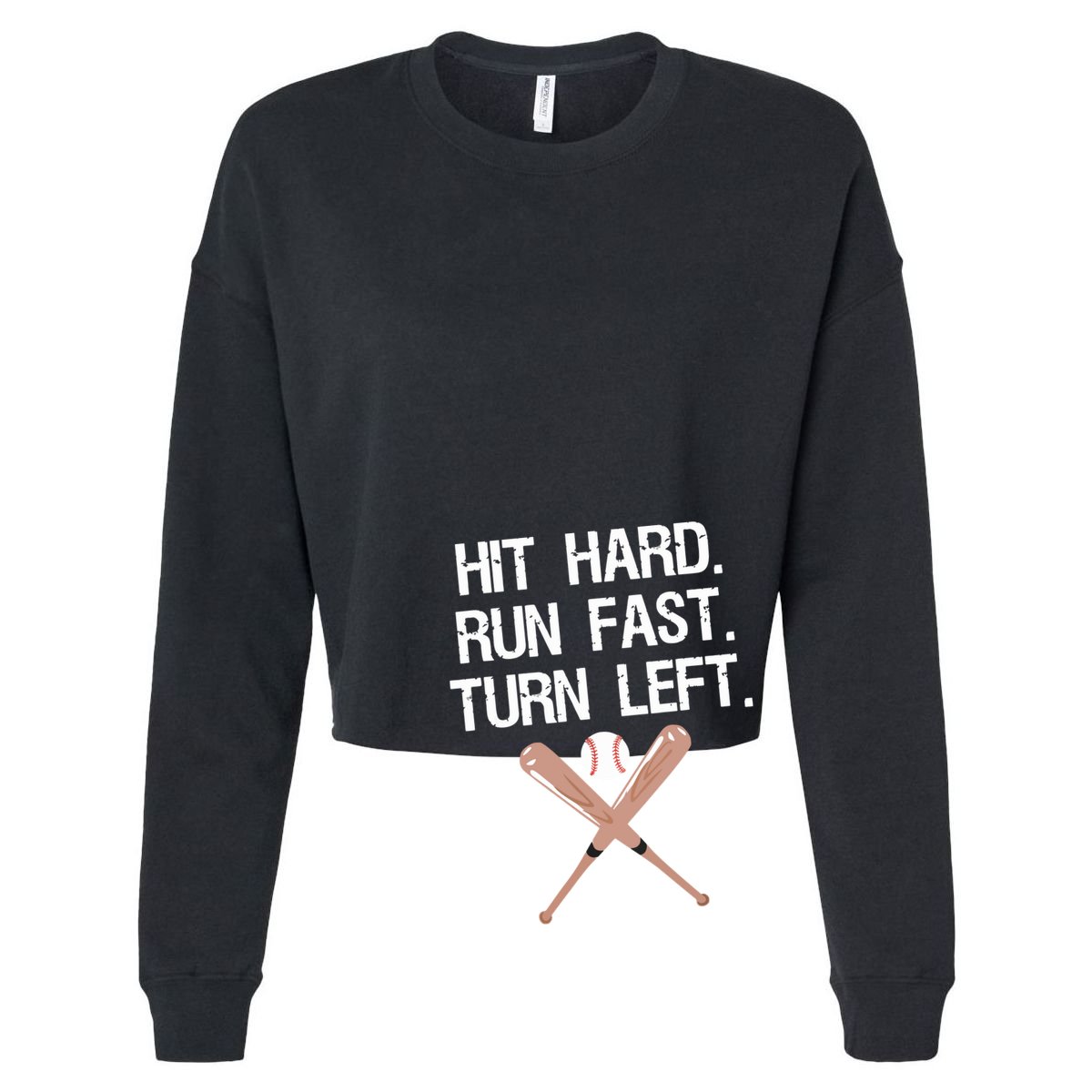 Hit Hard Run Fast Turn Left Baseball Softball Fan Zip Tote Bag