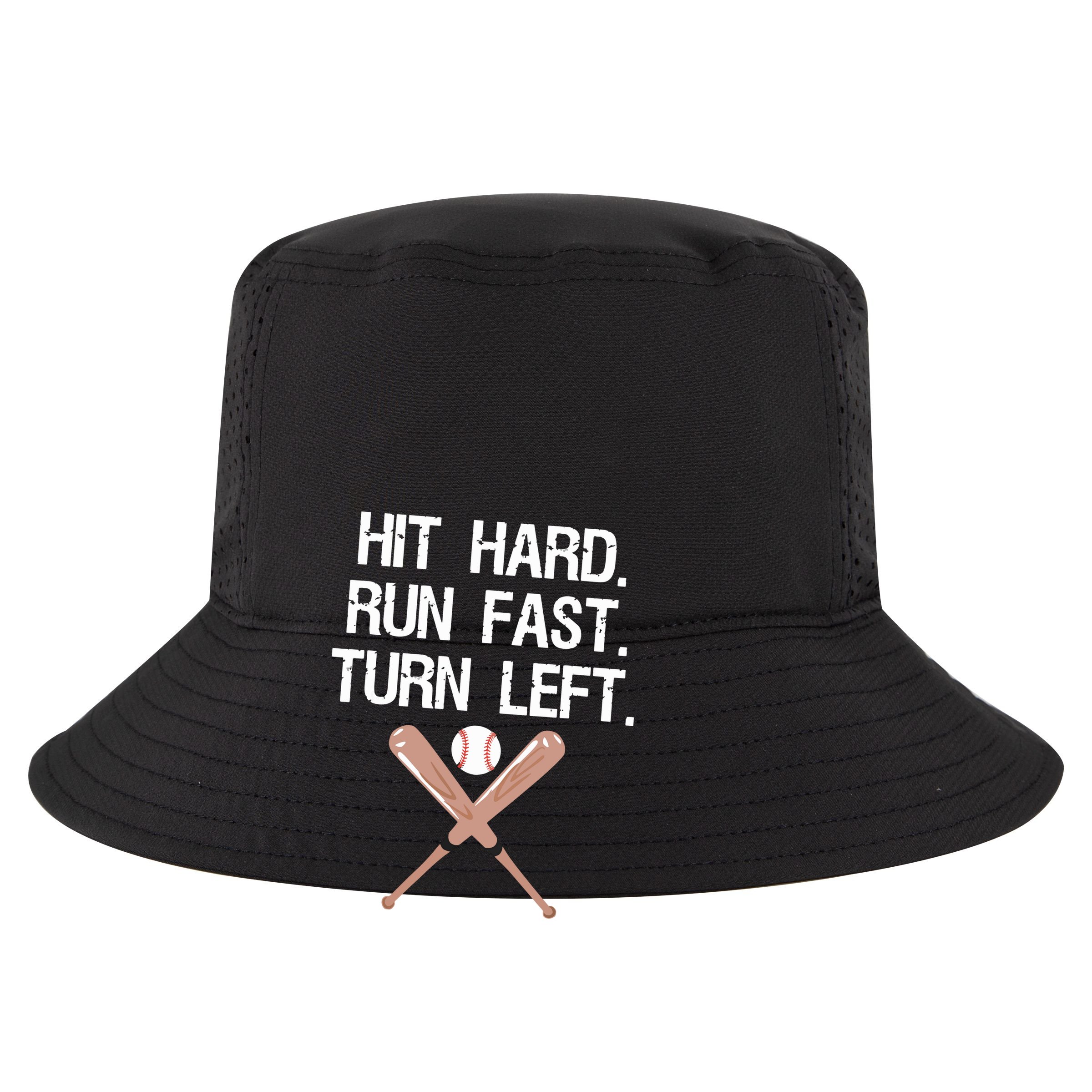 Hit Hard Run Fast Turn Left Baseball Softball Fan Zip Tote Bag