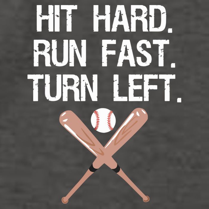 Hit Hard Run Fast Turn Left Baseball Softball Fan Vector Backpack