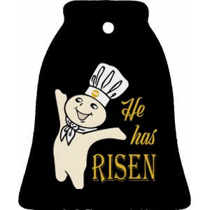 He Has Risen Doughboy Pillsbury Costume Ceramic Bell Ornament