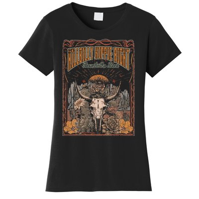 Hillbilly Hippie Right Down To The Bone Bullskull Country Women's T-Shirt