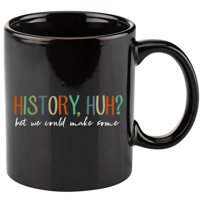 History Huh Red White And Royal Blue 11oz C Handle Ceramic Mug