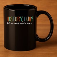 History Huh Red White And Royal Blue 11oz C Handle Ceramic Mug