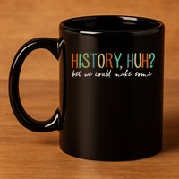 History Huh Red White And Royal Blue 11oz C Handle Ceramic Mug