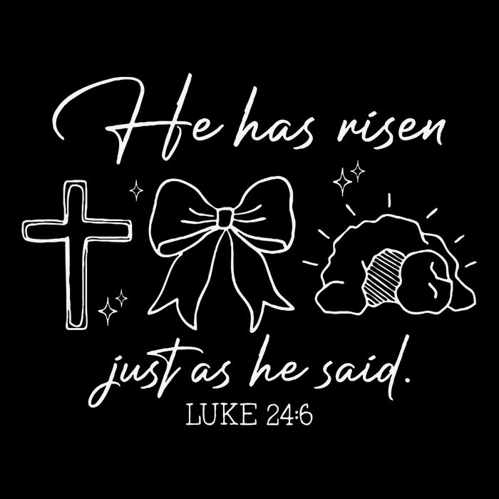 He Has Risen Just As He Said Luke 246 Easter Christian Impact Tech Backpack