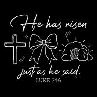 He Has Risen Just As He Said Luke 246 Easter Christian 16 in Basic Backpack