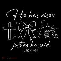 He Has Risen Just As He Said Luke 246 Easter Christian Premium T-Shirt