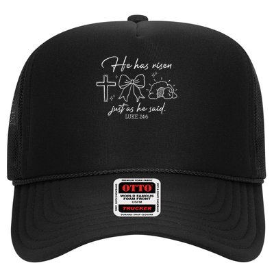 He Has Risen Just As He Said Luke 246 Easter Christian Trucker Hat