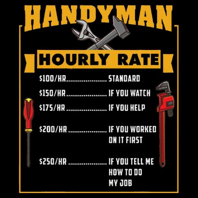 Handyman Hourly Rate Gift For Handyman Dad T-Shirt