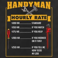 Handyman Hourly Rate Gift For Handyman Dad Adult Drive Performance Visor