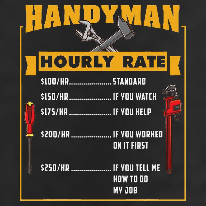 Handyman Hourly Rate Gift For Handyman Dad Adult Drive Performance Visor