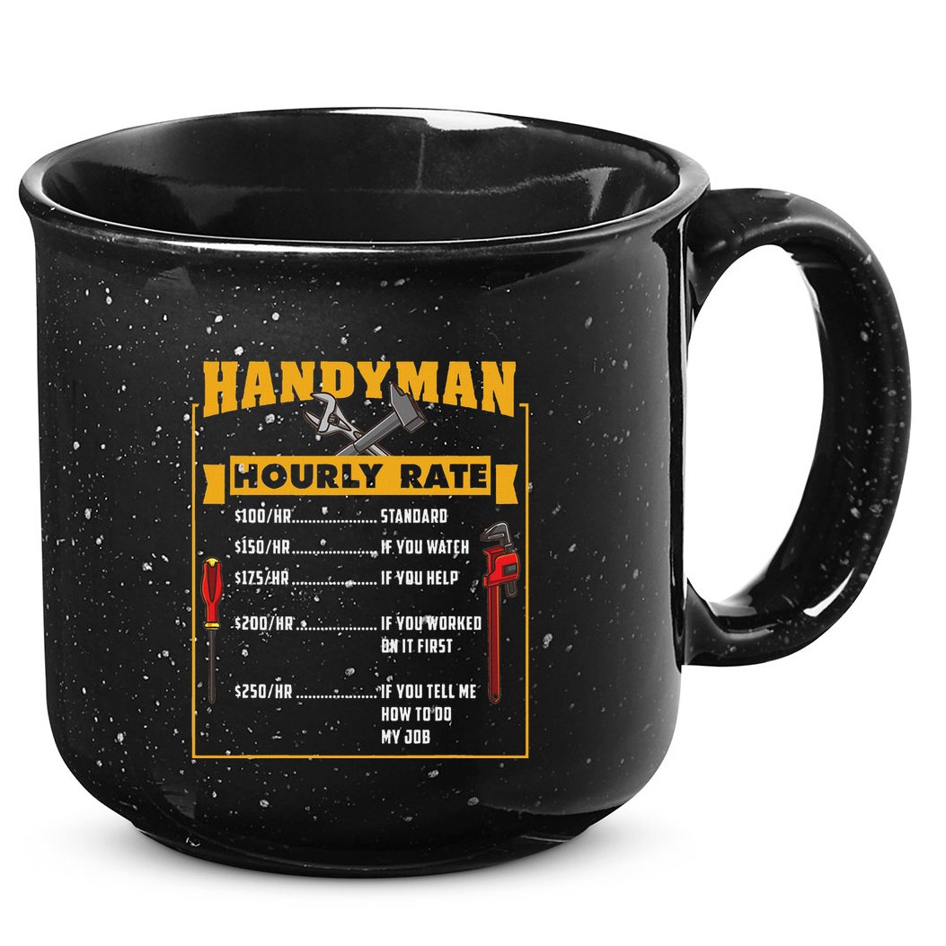 Handyman Hourly Rate Gift For Handyman Dad 15oz Campfire Ceramic Mug