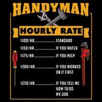 Handyman Hourly Rate Gift For Handyman Dad Baby Bodysuit