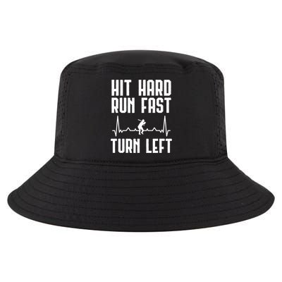 Hit Hard Run Fast Turn Left Baseball Player Technique Cute Gift Cool Comfort Performance Bucket Hat