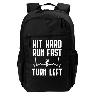 Hit Hard Run Fast Turn Left Baseball Player Technique Cute Gift Backpack